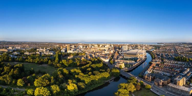 Cardiff City skyline