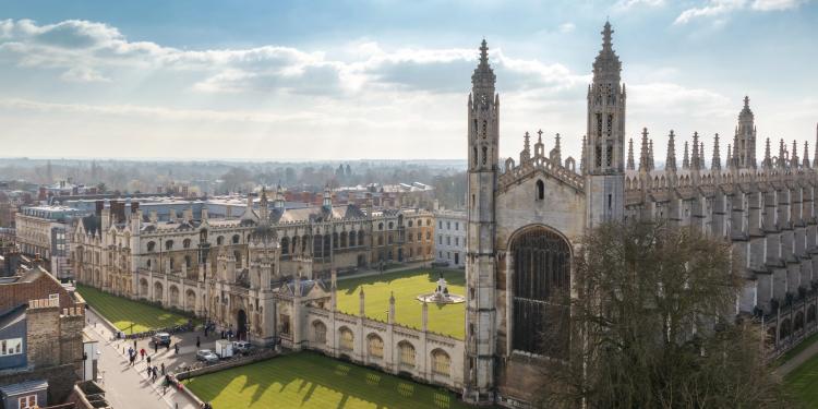Cambridge University Top View stock photo cropped Credit:Poohz 