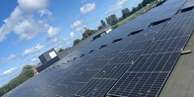 South Wales Fire and Rescue solar array on rooftop