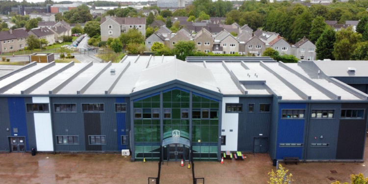 Completed school front, credit South Lanarkshire Council