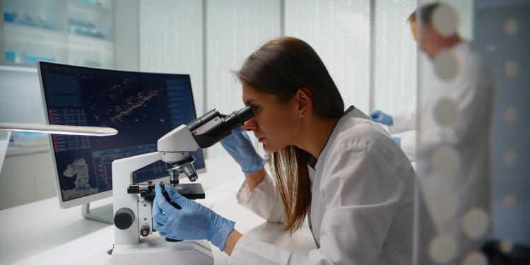 image of a scientist doing research 