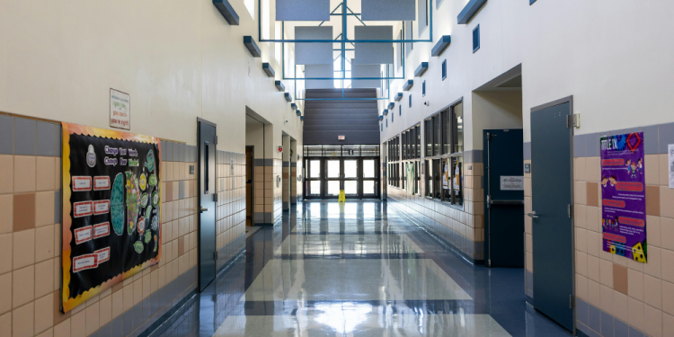school hallway image
