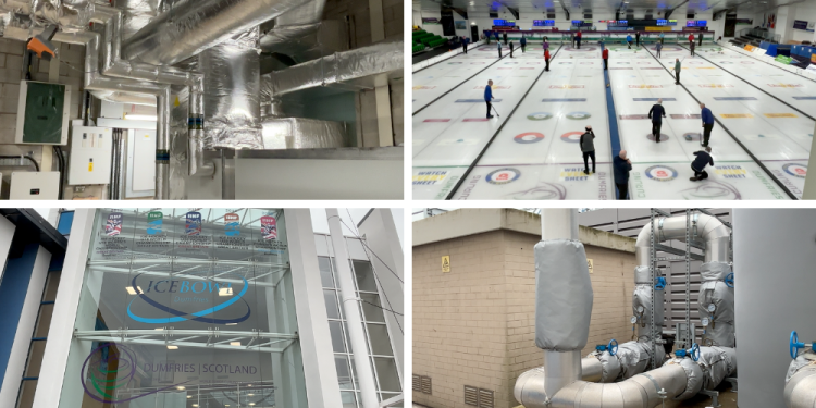 A collage of pictures from the Dumfries Ice Bowl