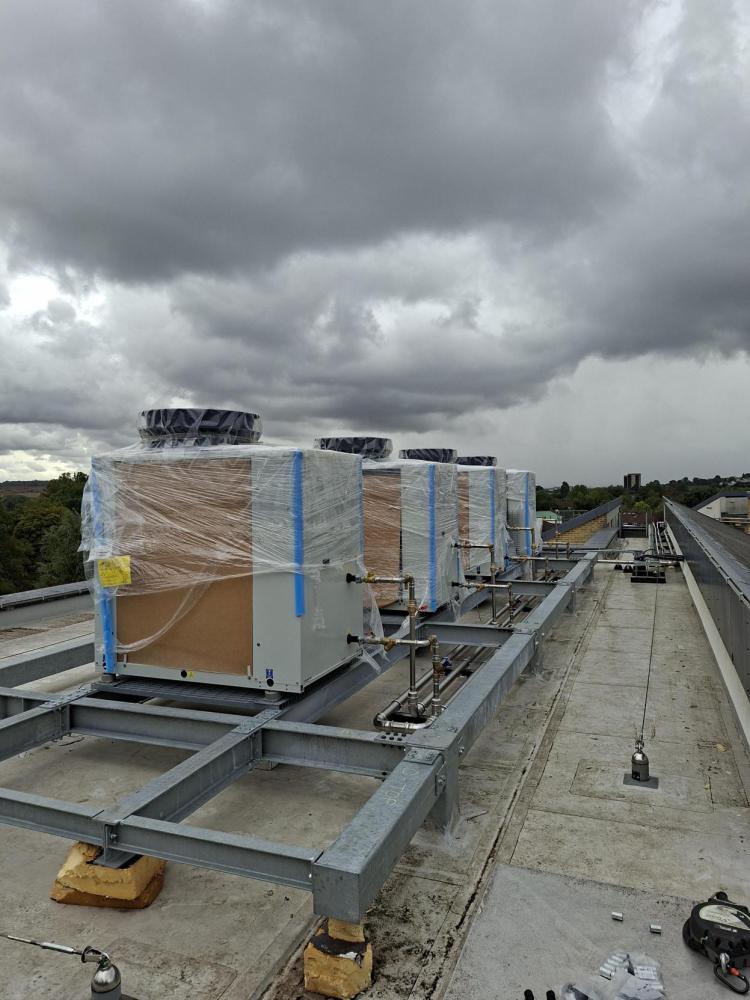 Heat pump on roof